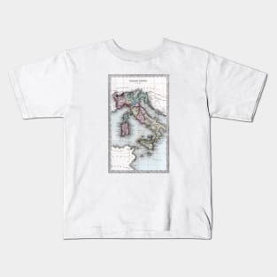 1835 Map of the Italian States Kids T-Shirt